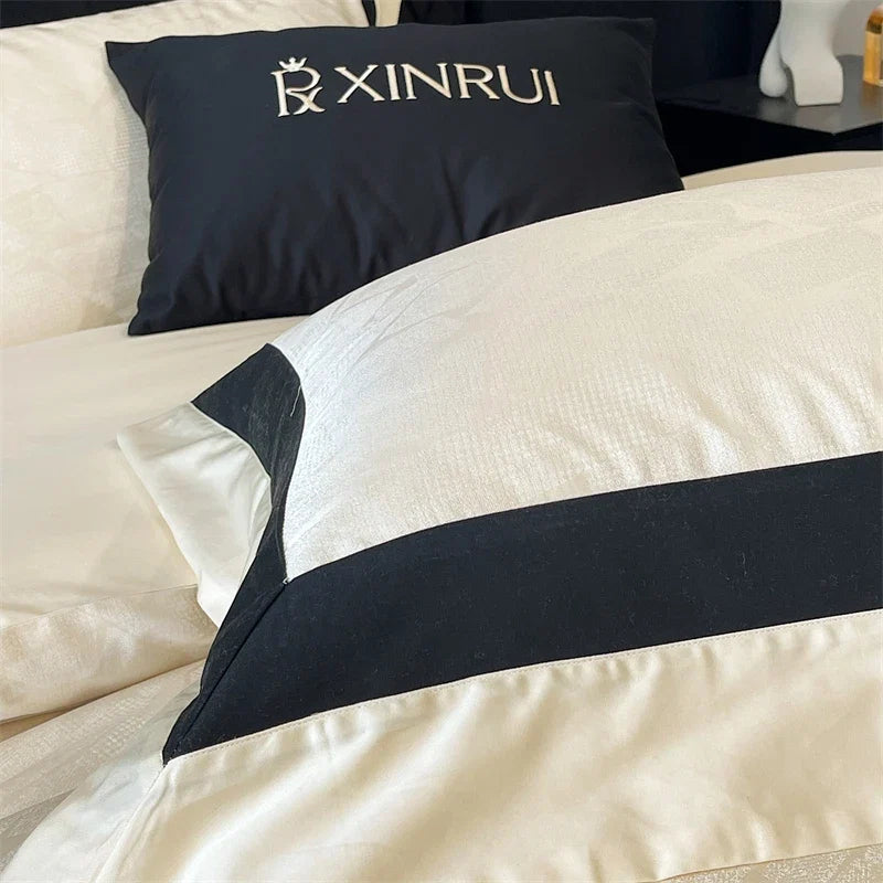 1000TC Egyptian Cotton Jacquard Luxury Queen King Size Bedding Set
