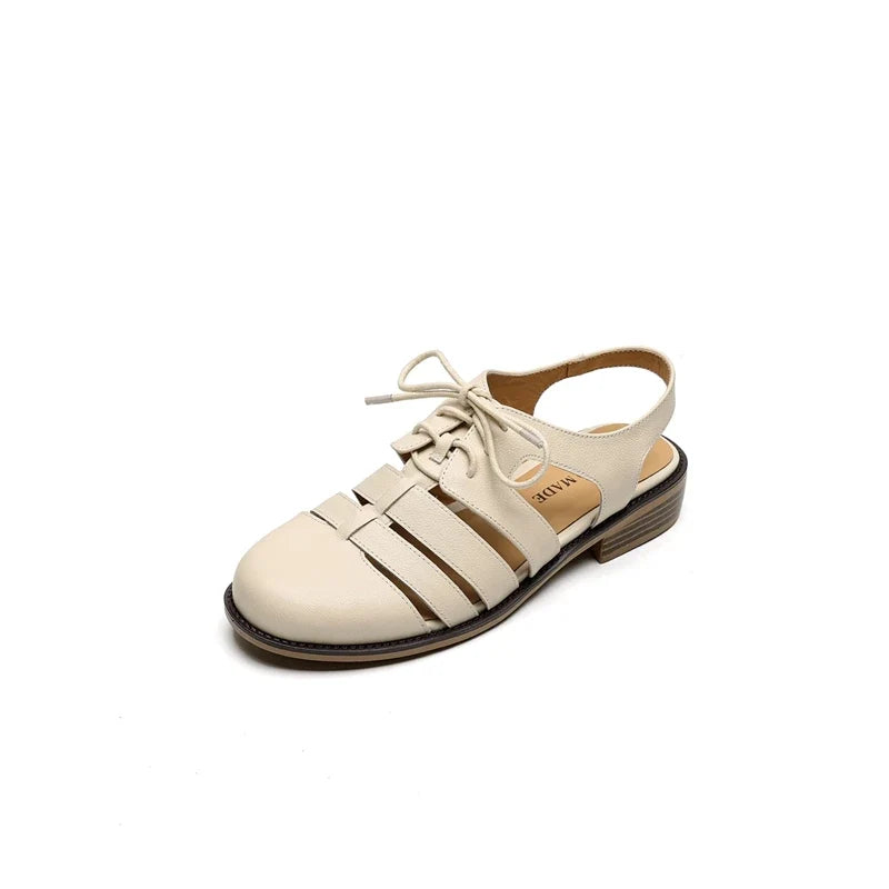 leather cowhide mid Heel