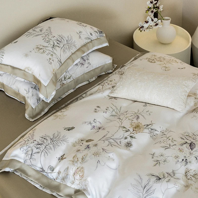 Botanical Floral Print Luxury Bedding Set