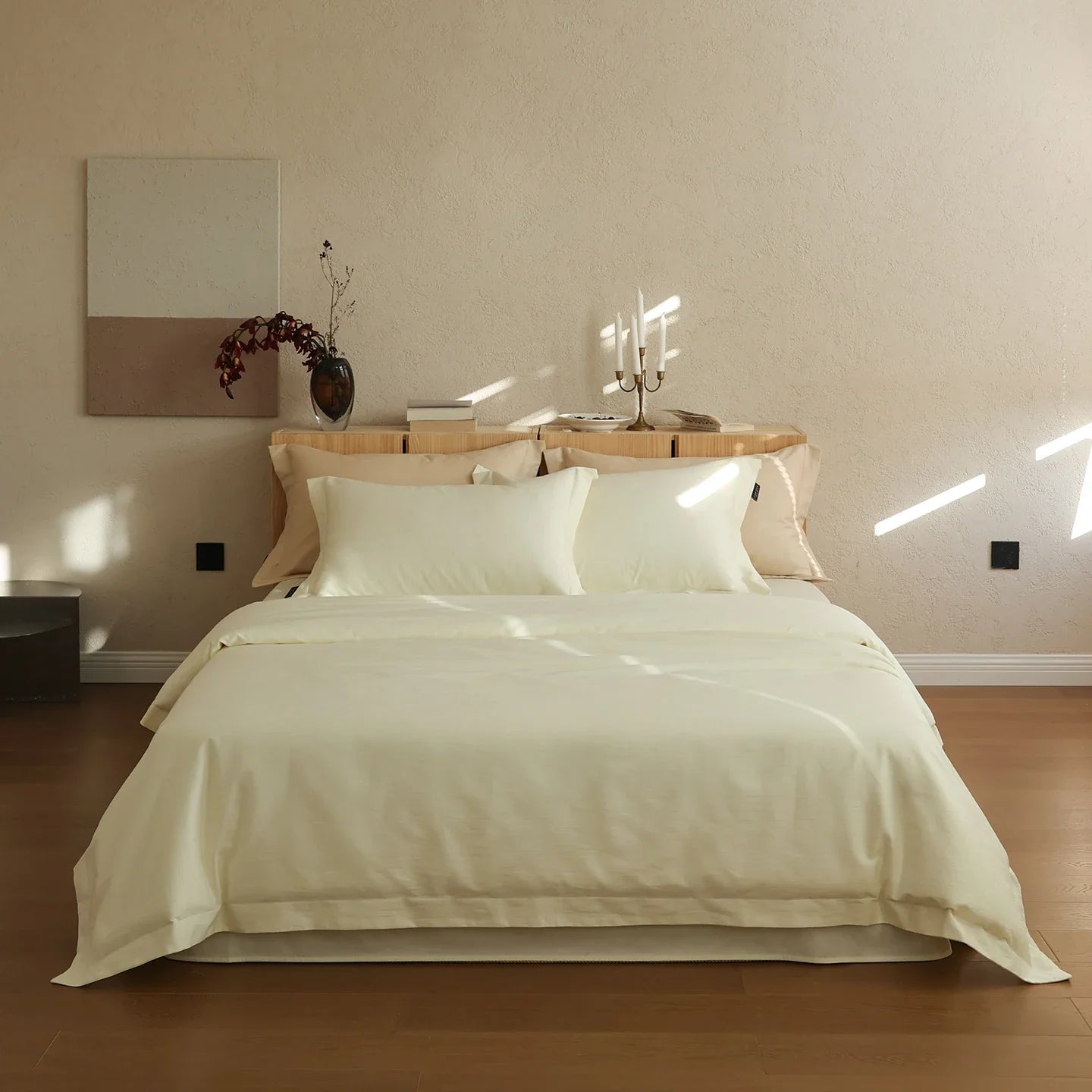 Simple Solid Color Luxury Black Bedding Set