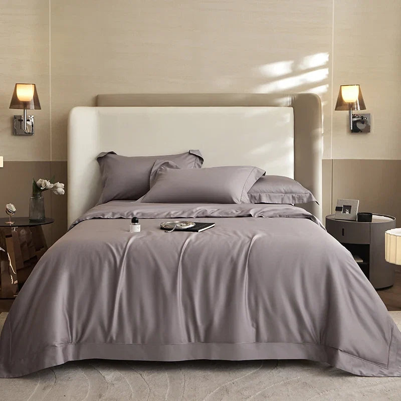 Luxury 1400TC Egyptian Cotton Soft Silky Black Bedding Set