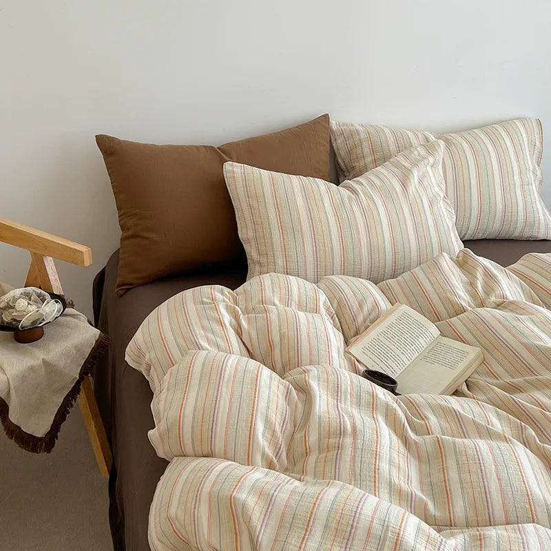 Japanese Retro Stripe Bedding Sets