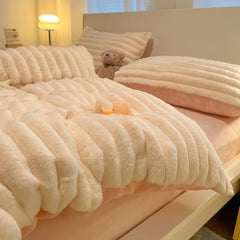 Winter Thick Warm Duvet Cover Set Coral Velvet Luxury Bedding Sets