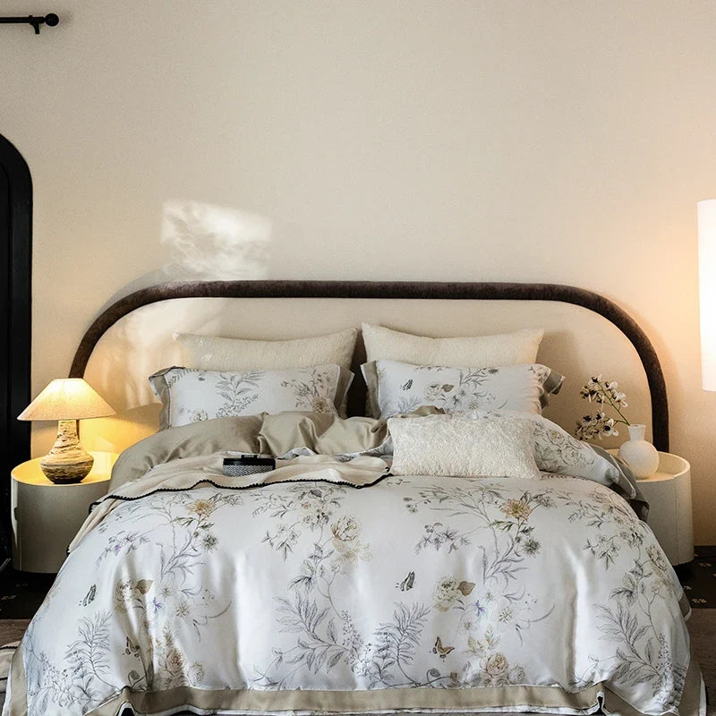 Botanical Floral Print Luxury Bedding Set