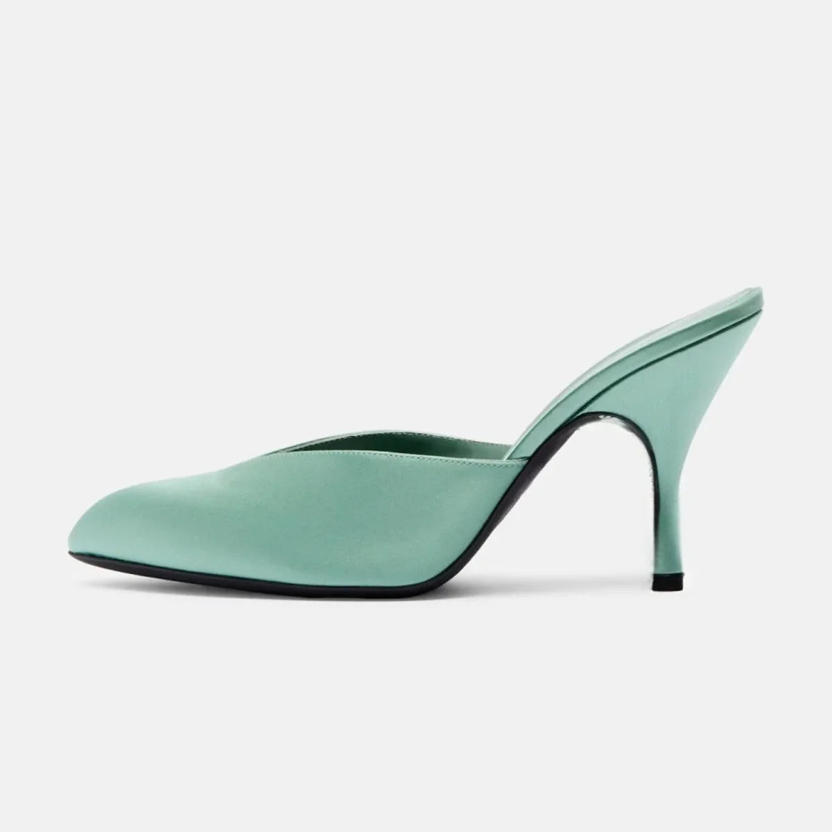 Yellow Satin Stilettos Heels