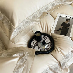 Luxury Hollow Embroidery Wide Edge Bedding Set