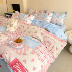 Ins Cream Bedding Set