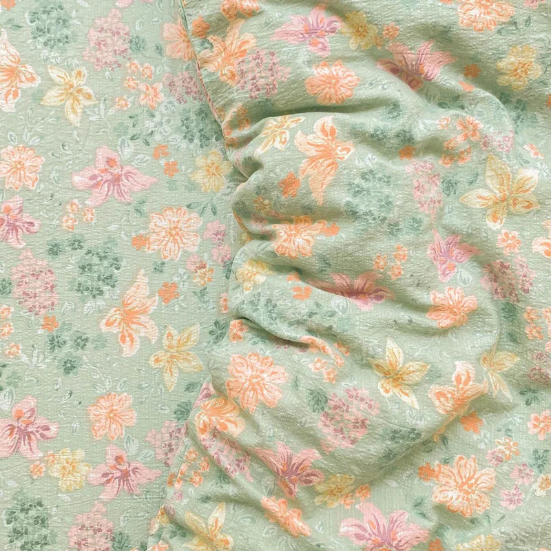 3pc Pink Flower Printed Duvet Cover Sets Floral Style High Quality Soft Bedding Queen Size Duvets Cover with Pillowcase