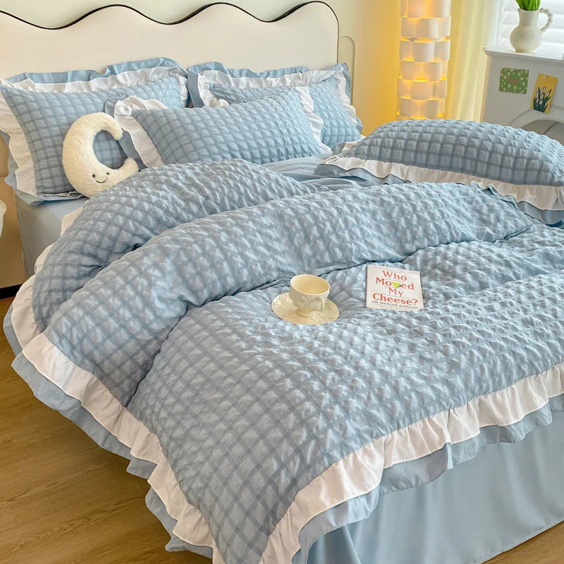 Princess Style Seersucker Bedding Set
