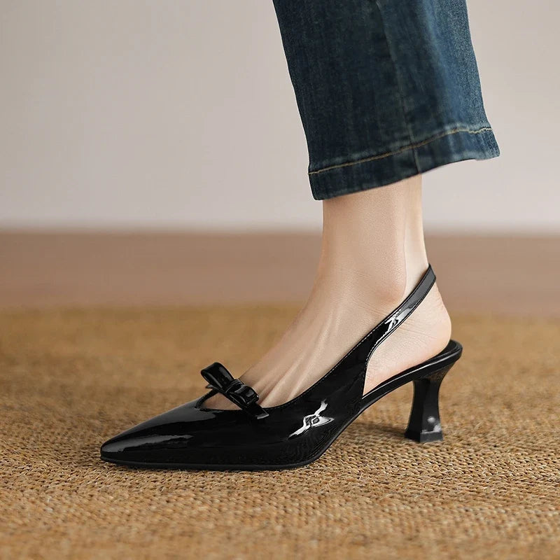 and bow elastic band high Heels