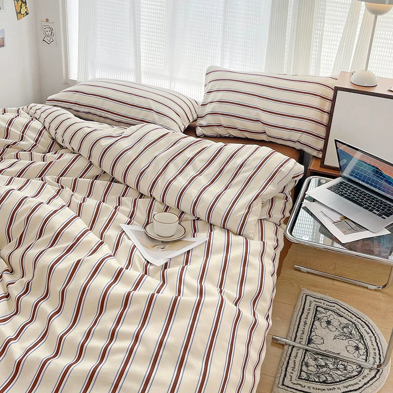 Korean Stripe Bedding Sets