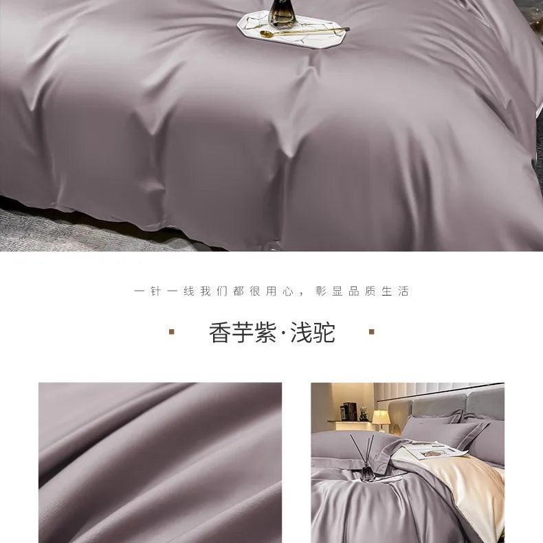 Grade A Long Staple Cotton Luxury High End 4 Piece Bedding Set