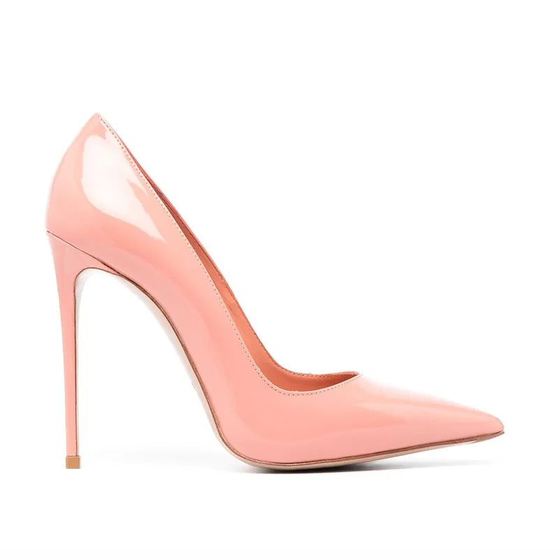 Autumn Royal Blue Patent Leather high-heeled Shoes