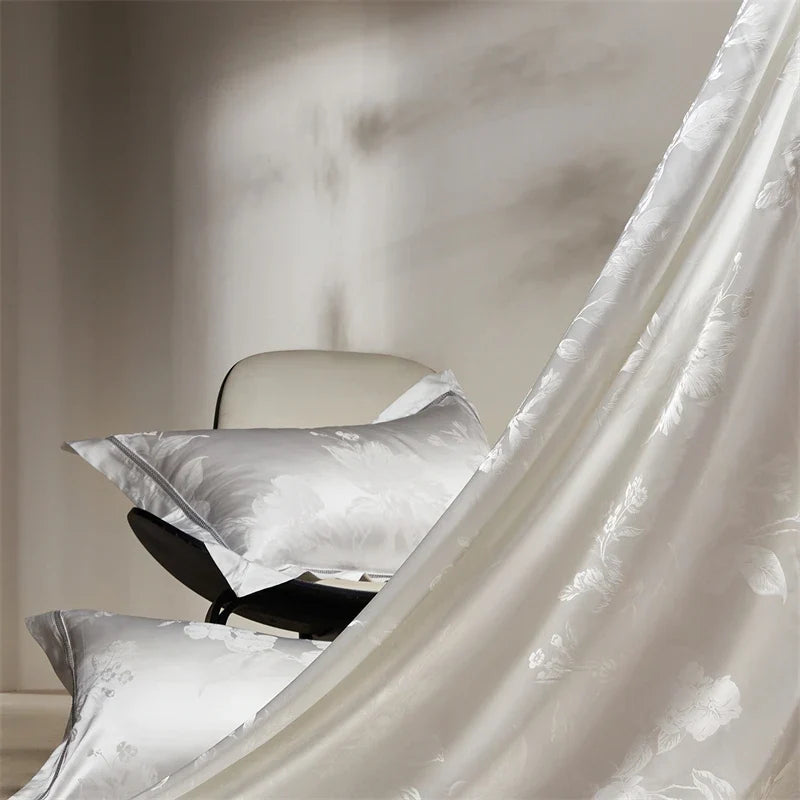 Luxury Satin Jacquard Lyocell Cotton Silky Soft Bedding Set