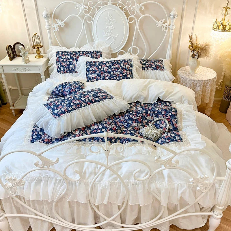 100% Cotton White Princess Bedding Sets