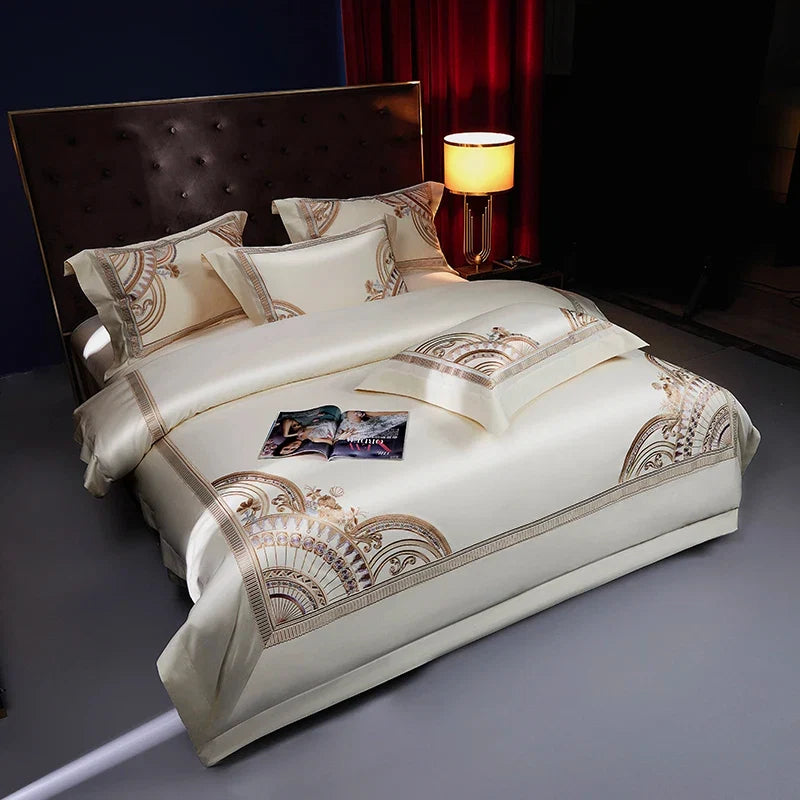 Premium 1400TC Egyptian Cotton Luxury Embroidery Bedding Set