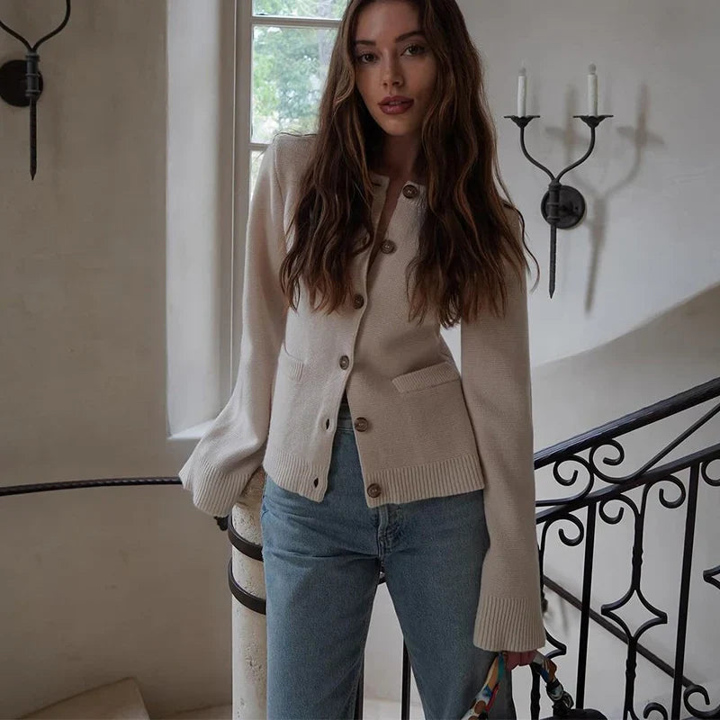 Aella Round Neck Pocket Coat
