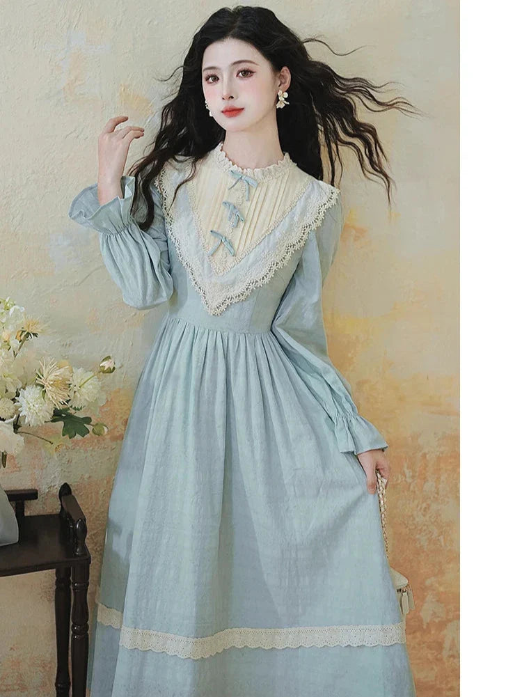 Winter Belle Romantic Royalcore Victorian Vintage-Style Dress