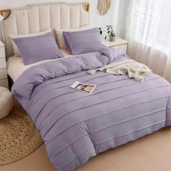 Luxury Satin Bed Sheet Set Deluxe Duvet Comforter Bedding Set