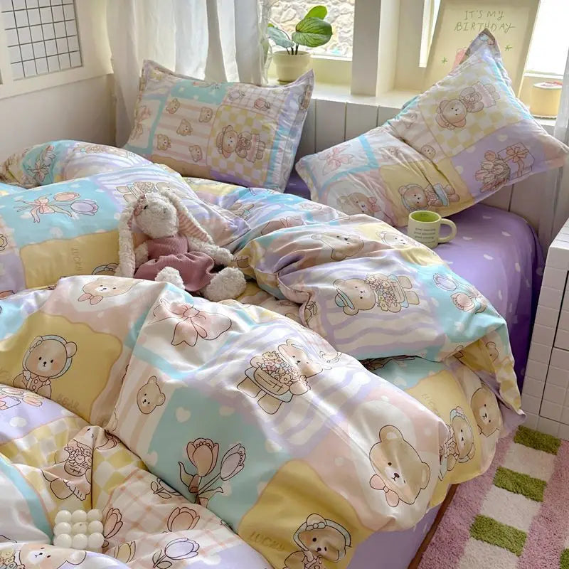 Purple Cherry Bedding Set