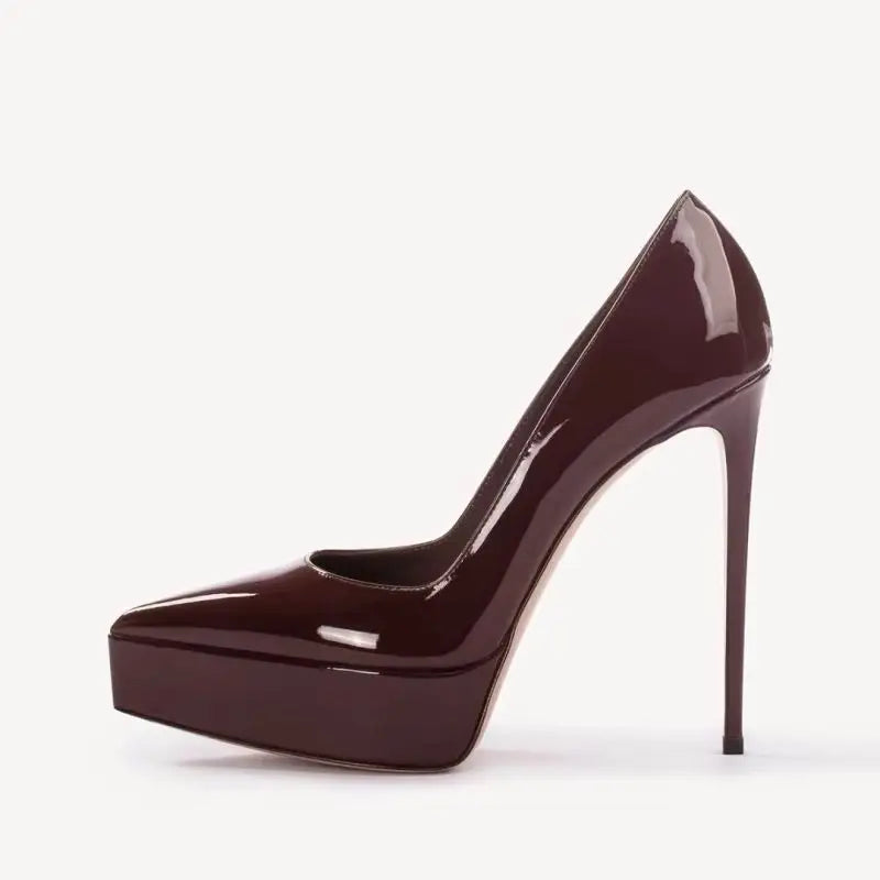 Nude Patent Leather Pumps