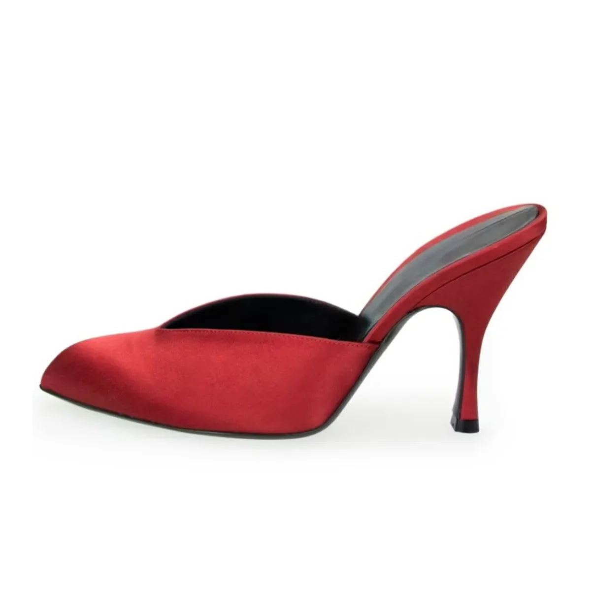 Yellow Satin Stilettos Heels