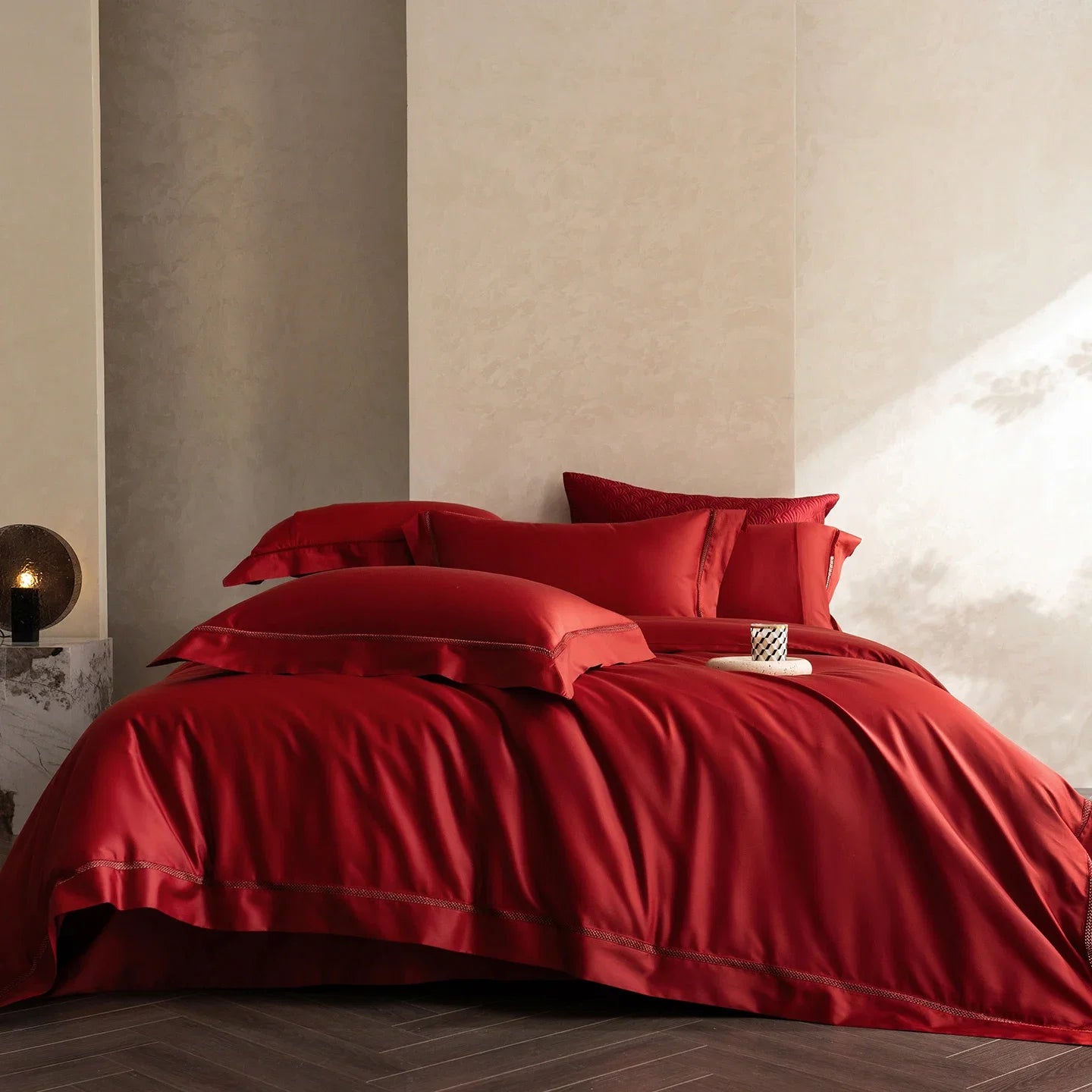 1000TC Egyptian Cotton Duvet Cover Set with Hollow Lace Trim Luxury Soft Smooth Bed Linen High Thread Count Bedding Set