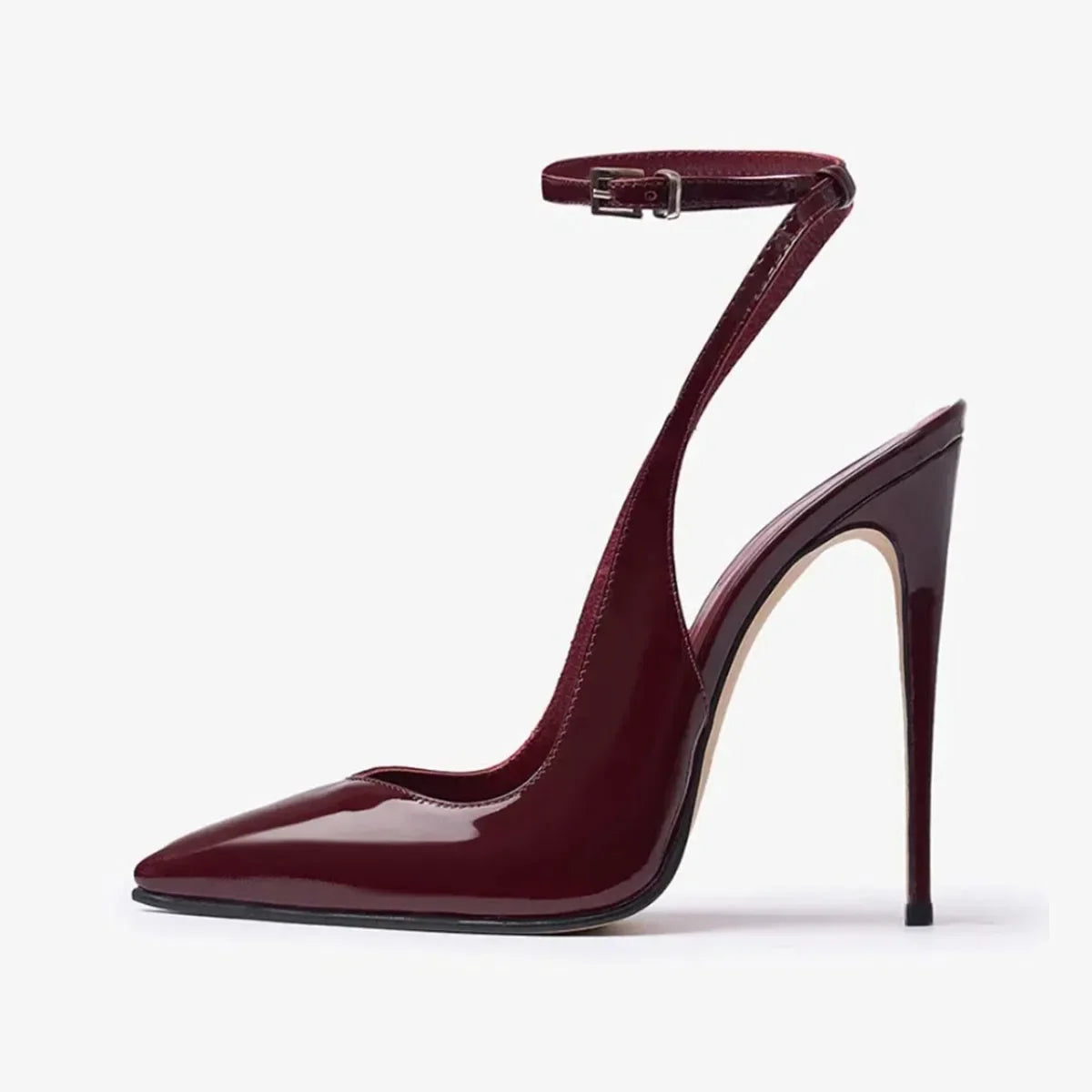 Patent Leather One word buckle Sandals