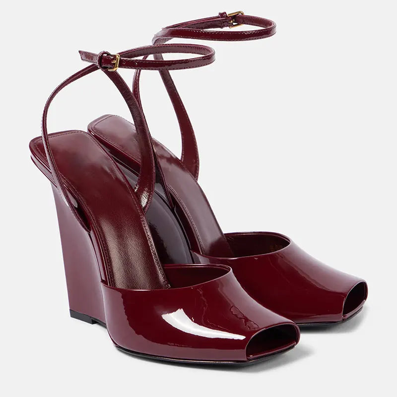 Stylish Peep-Toe High Wedge Heel