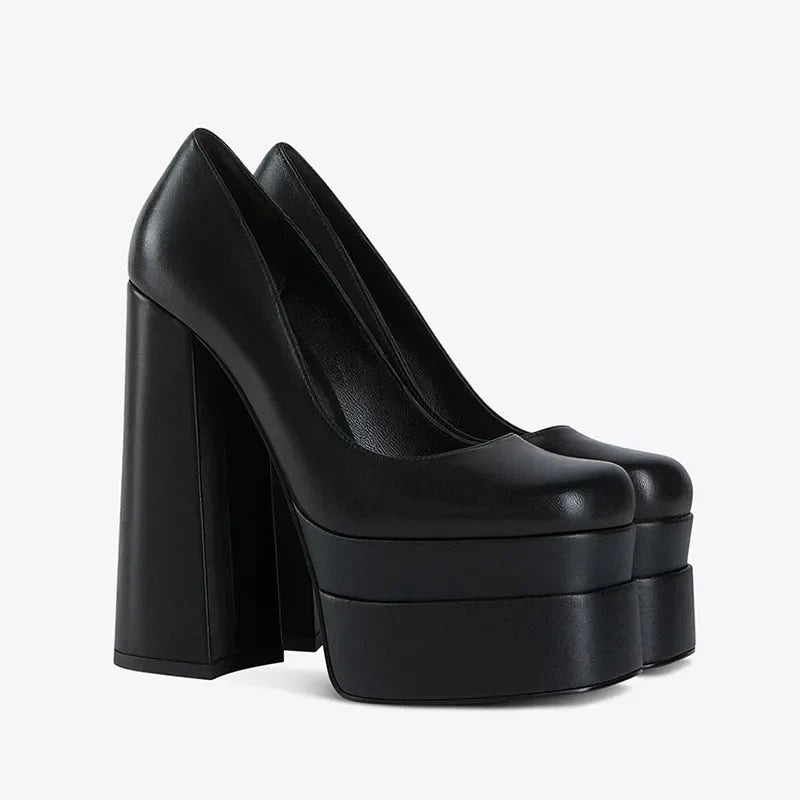 Extra Large Size Platform High-Heeled Shoes
