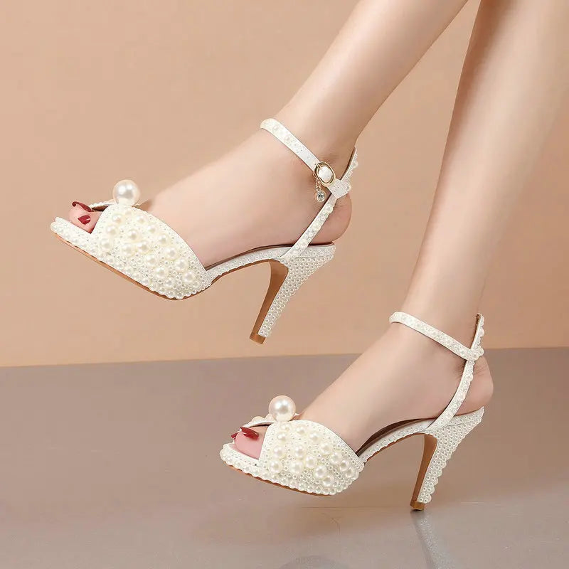 Autumn Fish Mouth High Heels