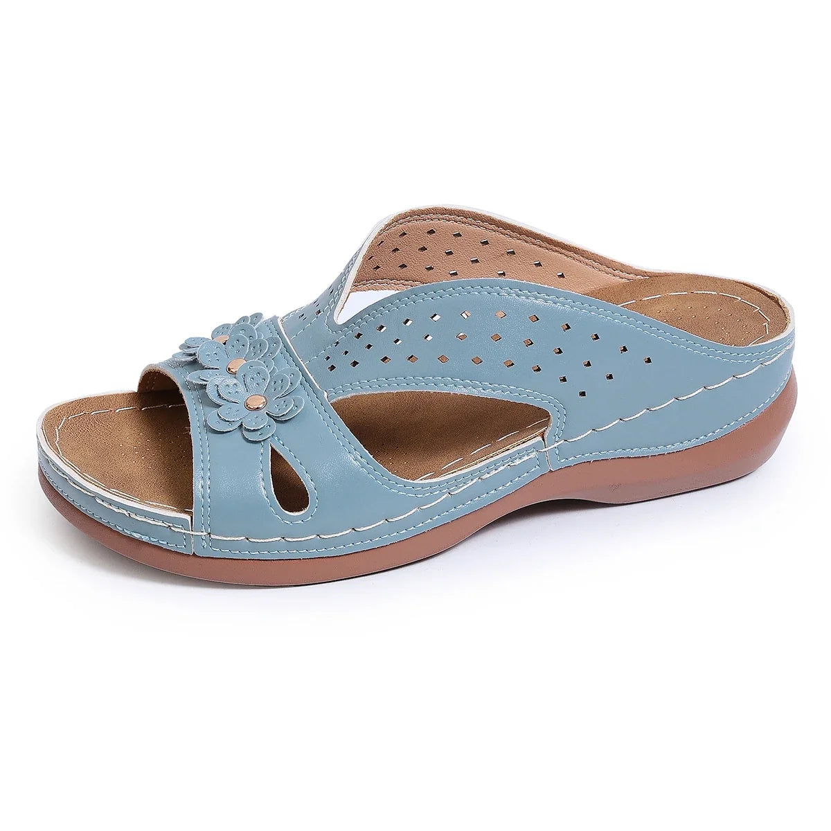 Slippers Casual Flower Hollow Wedge Beach Shoes