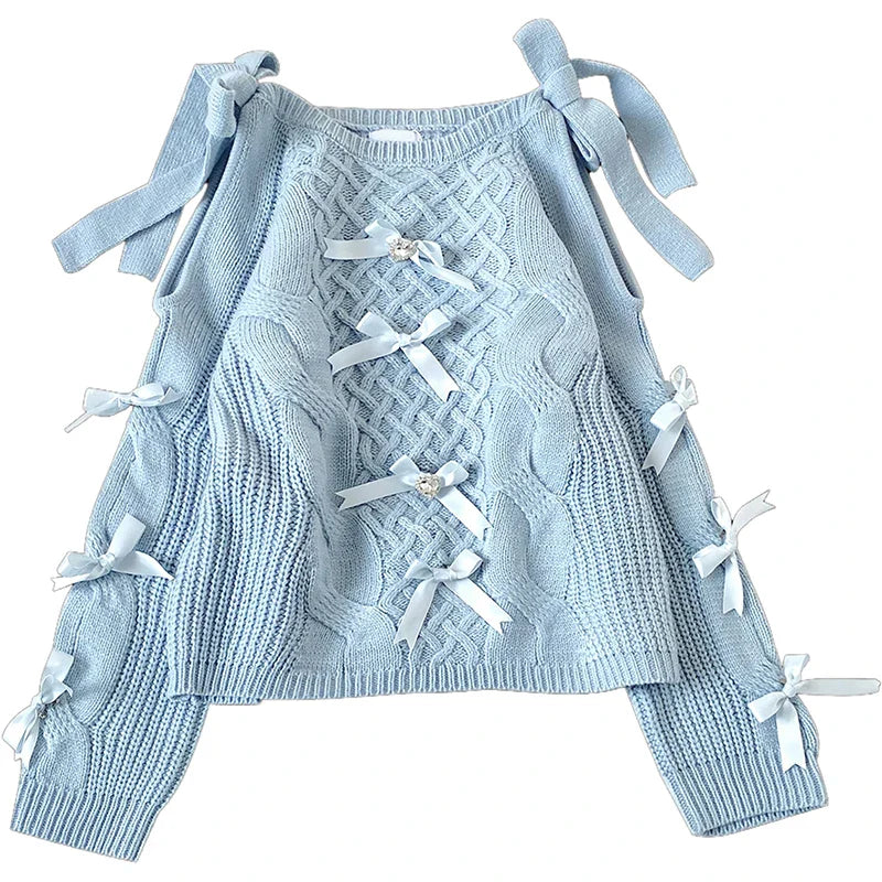 Ribbon Snowflake Coquette Sweater