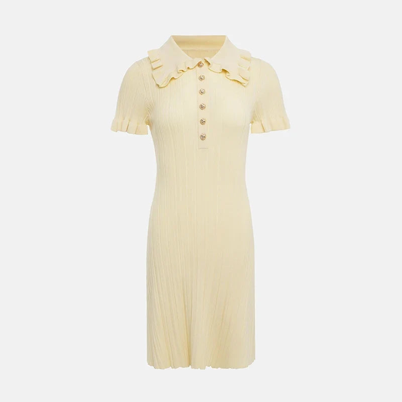 Featherlight Flounce Mini Ruffle Dress