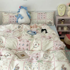 Pink Floral Bedding Set