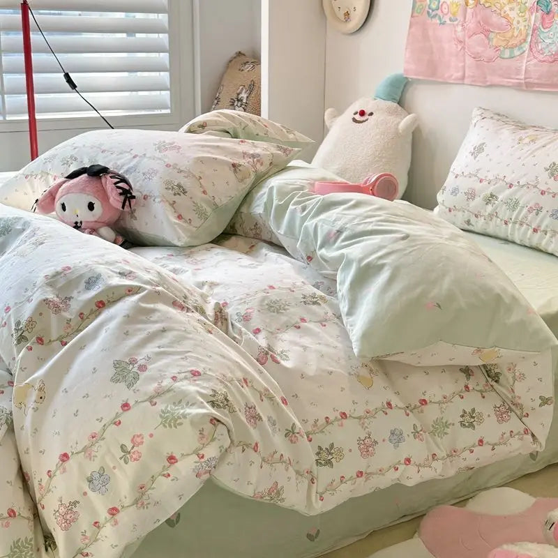Ins Floral Bedding Set