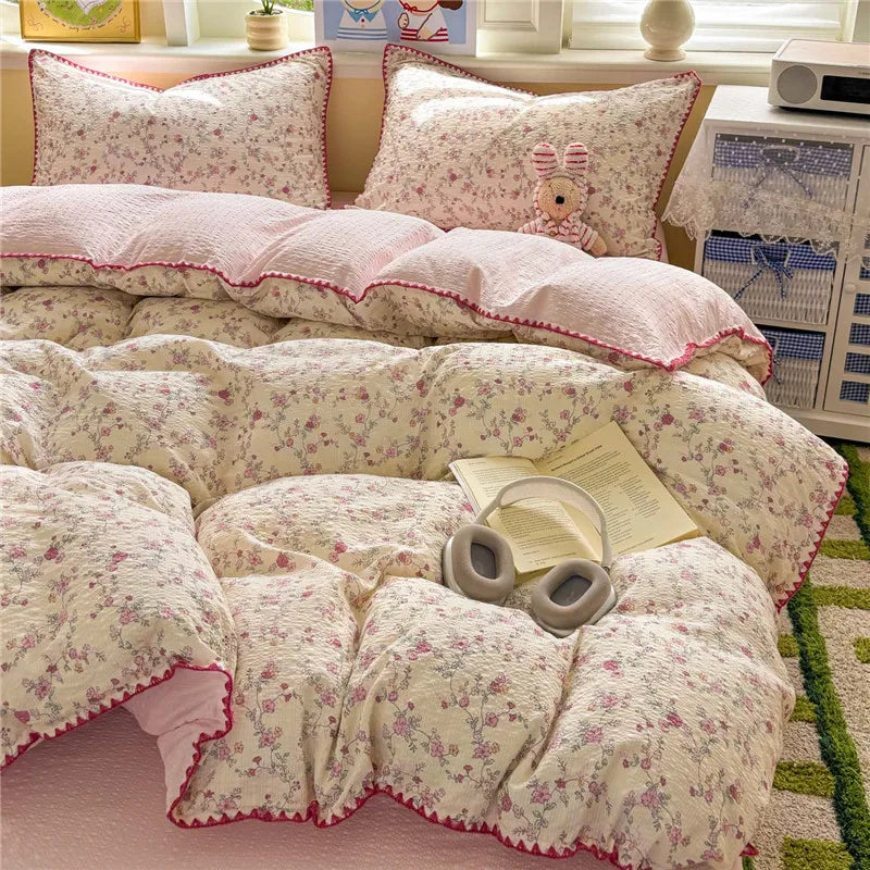 3/4Pcs Cartoon Print Bedding Set