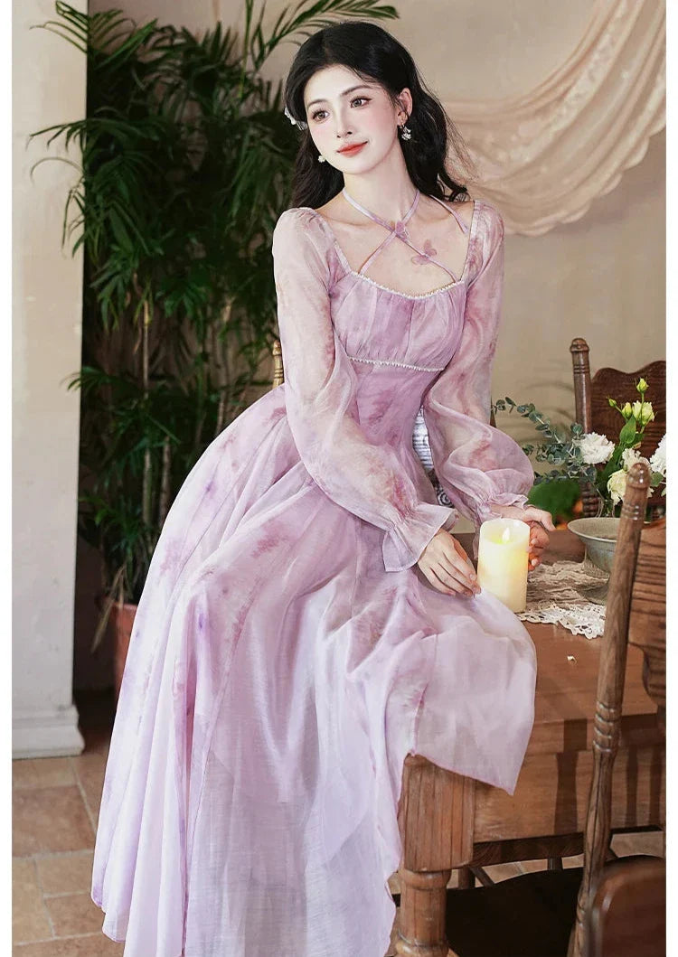 Butterfly Nymph Crystal Violet Fairycore Dress