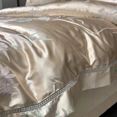 1000TC Egyptian Cotton Soft Silky Satin Jacquard Luxury Bedding Set