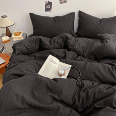 Black Striped Bedding Set