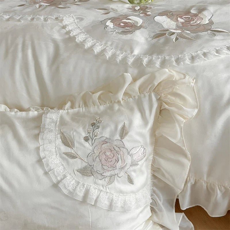800TC Lyocell Cotton Jacquard Soft Silky Bedding Set