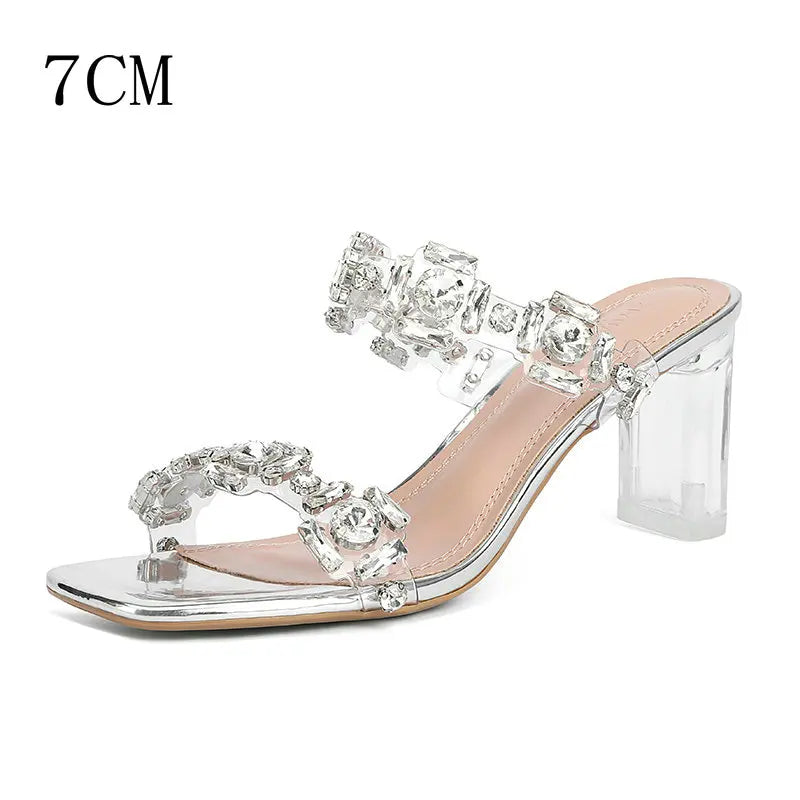 Transparent Rhinestone Heels