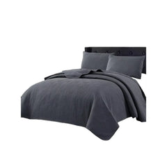 3pcs Luxury Quilted Microfiber Bedspread Coverlet Bedding Set