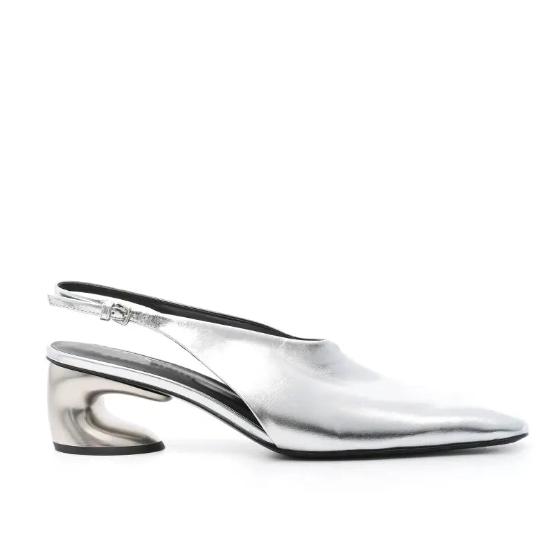 Sandalias de tacón alto transparentes para mujer