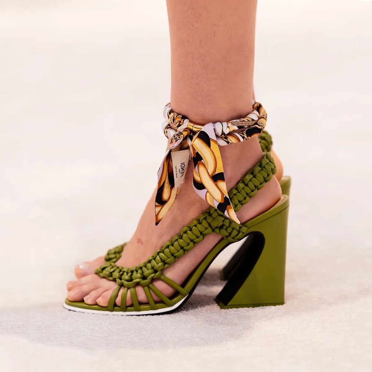 Strange Style Weave Open Toe Sandals