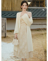 Adriata Pearl Chain Baroque Royalcore Dress