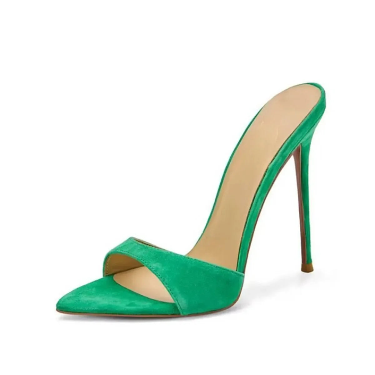 Rose Suede Thin Heels