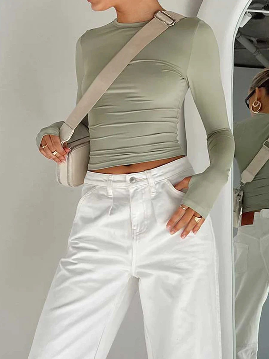 Lenny Thumbhole Crew Neck Top