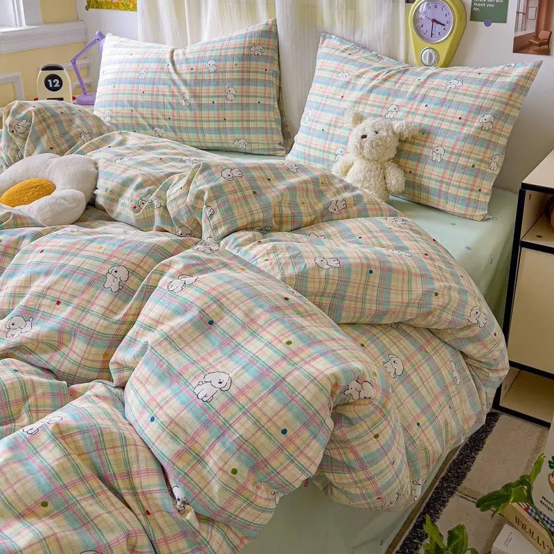 Cute Pink Bear Bedding Set