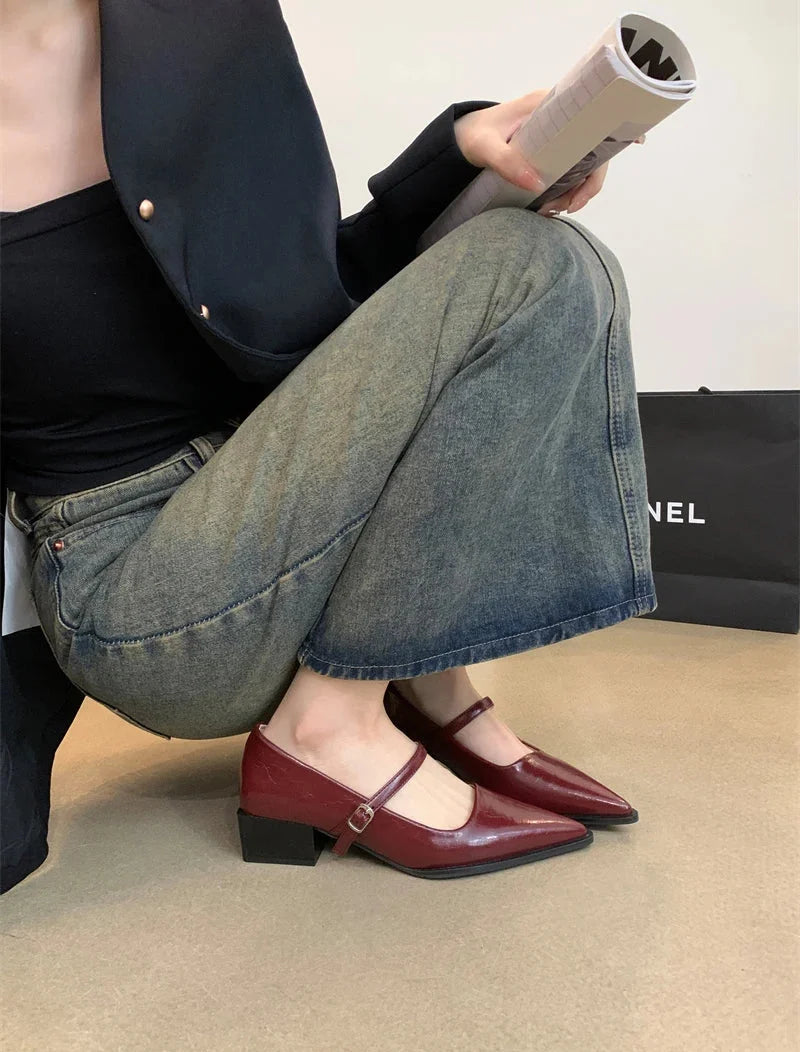 Keely Retro Pointed Toe Pumps